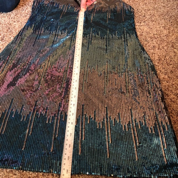 Blue and sliver sequin dress size L Lily Rose - Picture 6 of 7